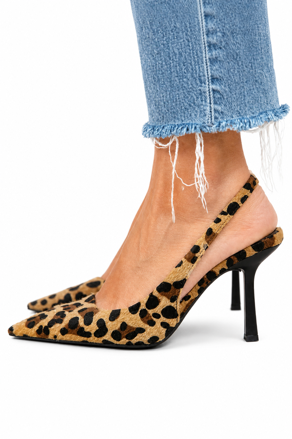 Bea™ | Zapatos de tacón D’Orsay con estampado de leopardo