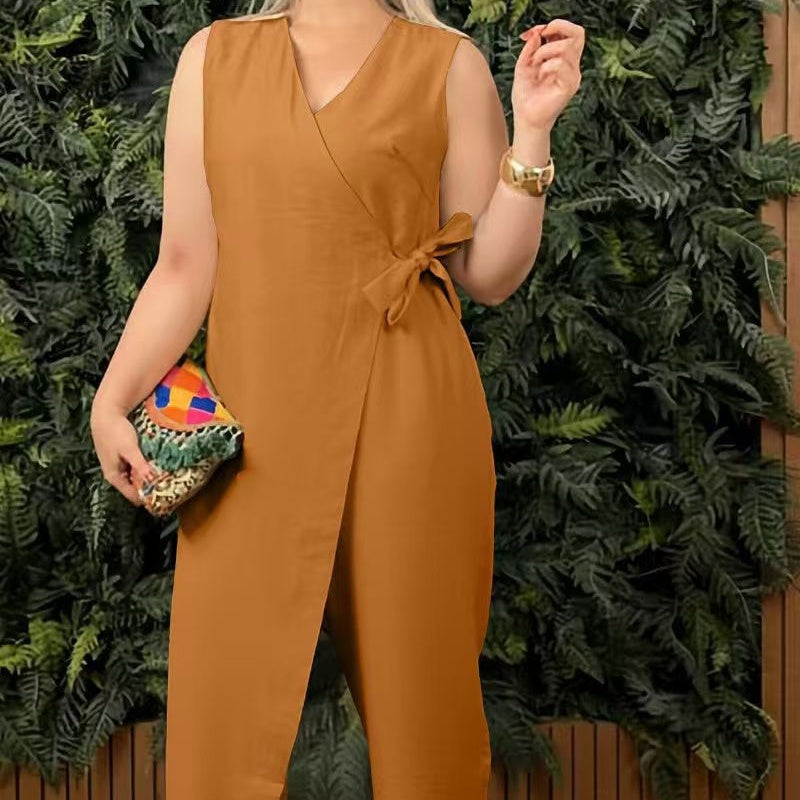 Dahlia™| Mono Casual para Mujer con Cuello en V y Lazos Ajustables