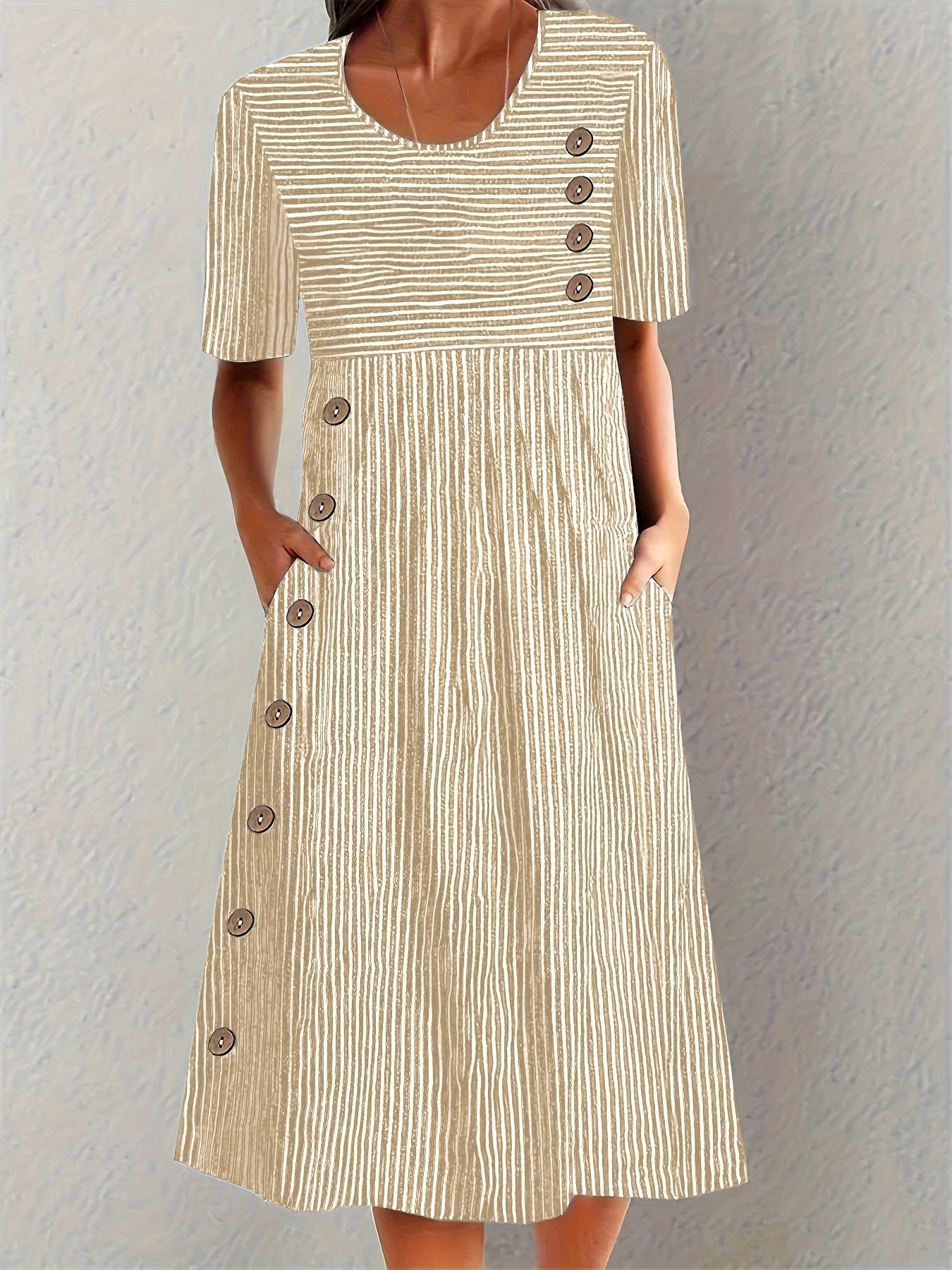 Sofia vestido rayas silueta