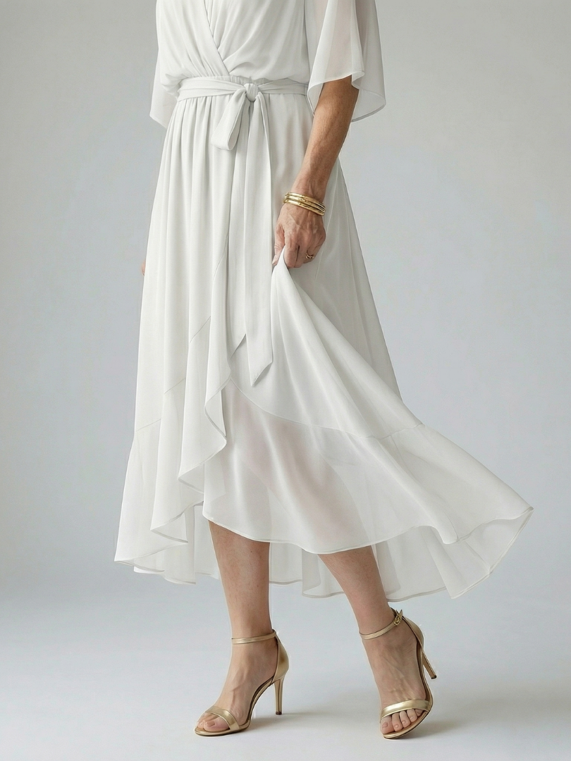 Elric | Vestido Midi Ligero con Drapeado
