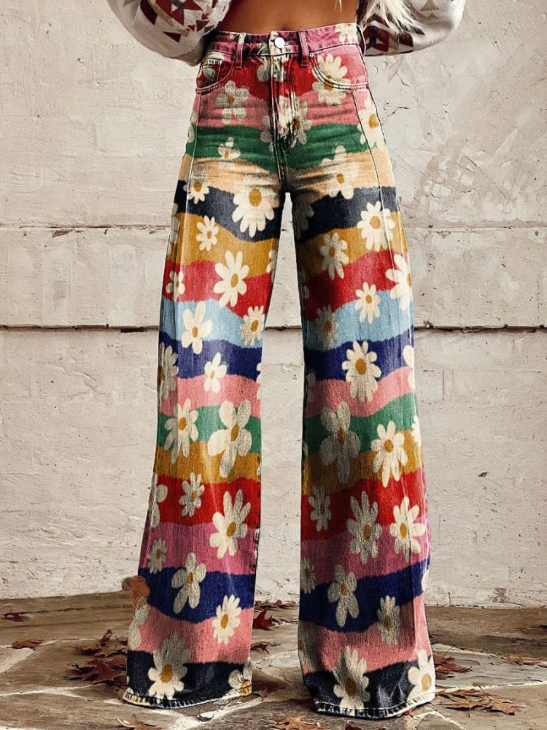 Léon - Pantalón floral elegante