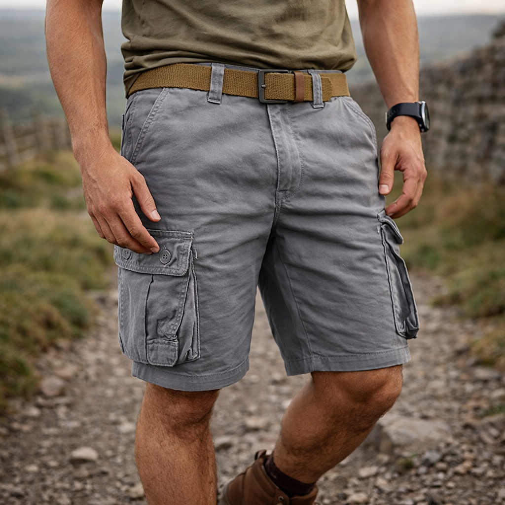 Diego| Pantalones cortos cargo con múltiples bolsillos para hombre
