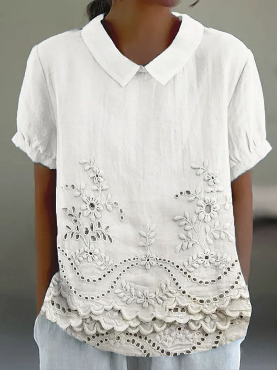 Lily | Camisa con bordado floral