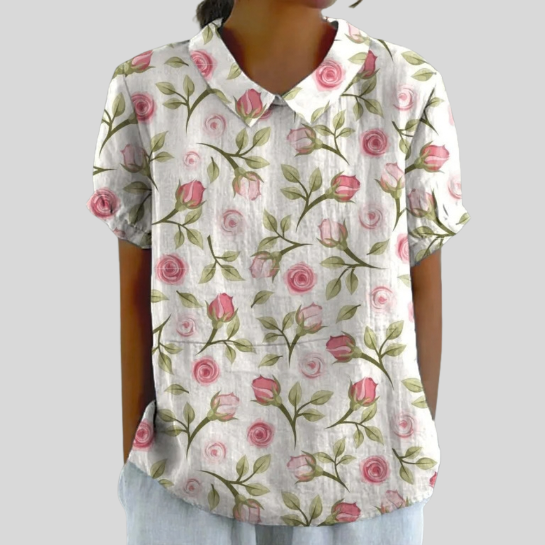 Top floral elegante