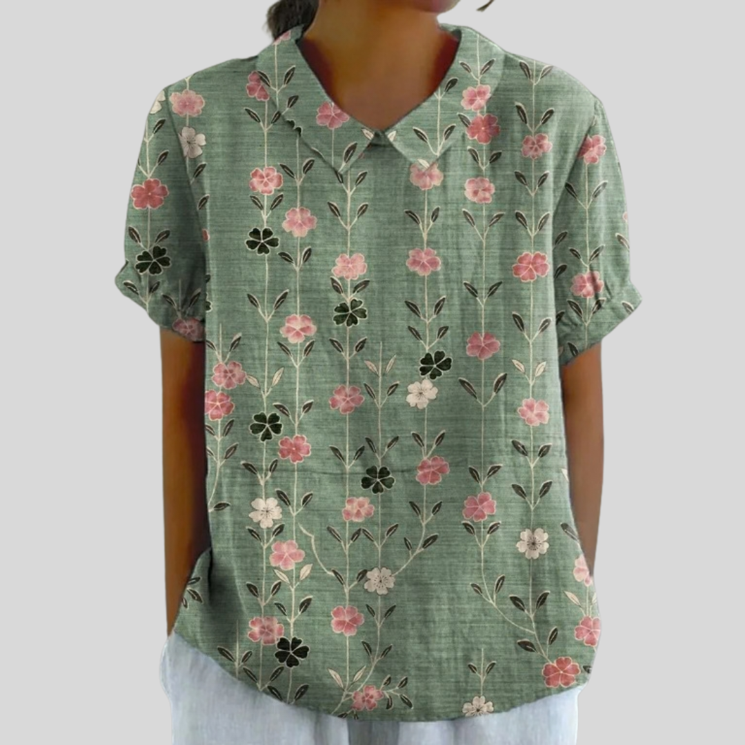 Top floral elegante
