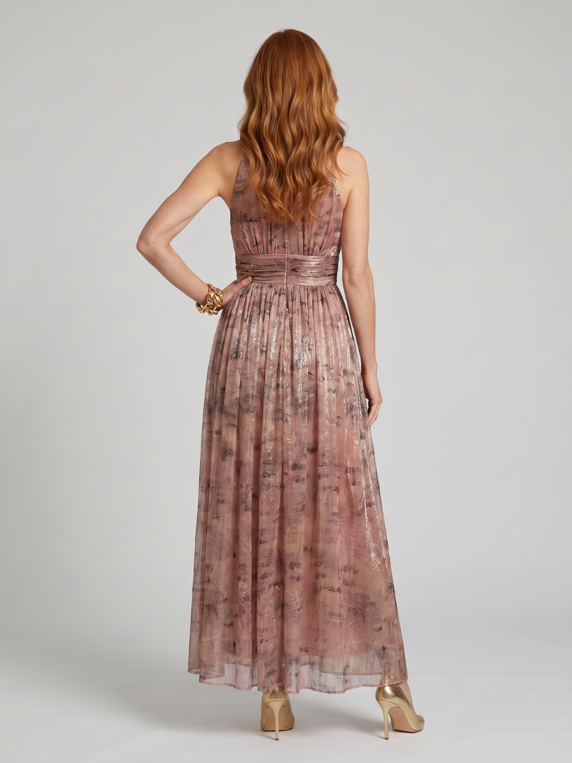 Vestido Midi sin Mangas con Acabado Texturizado