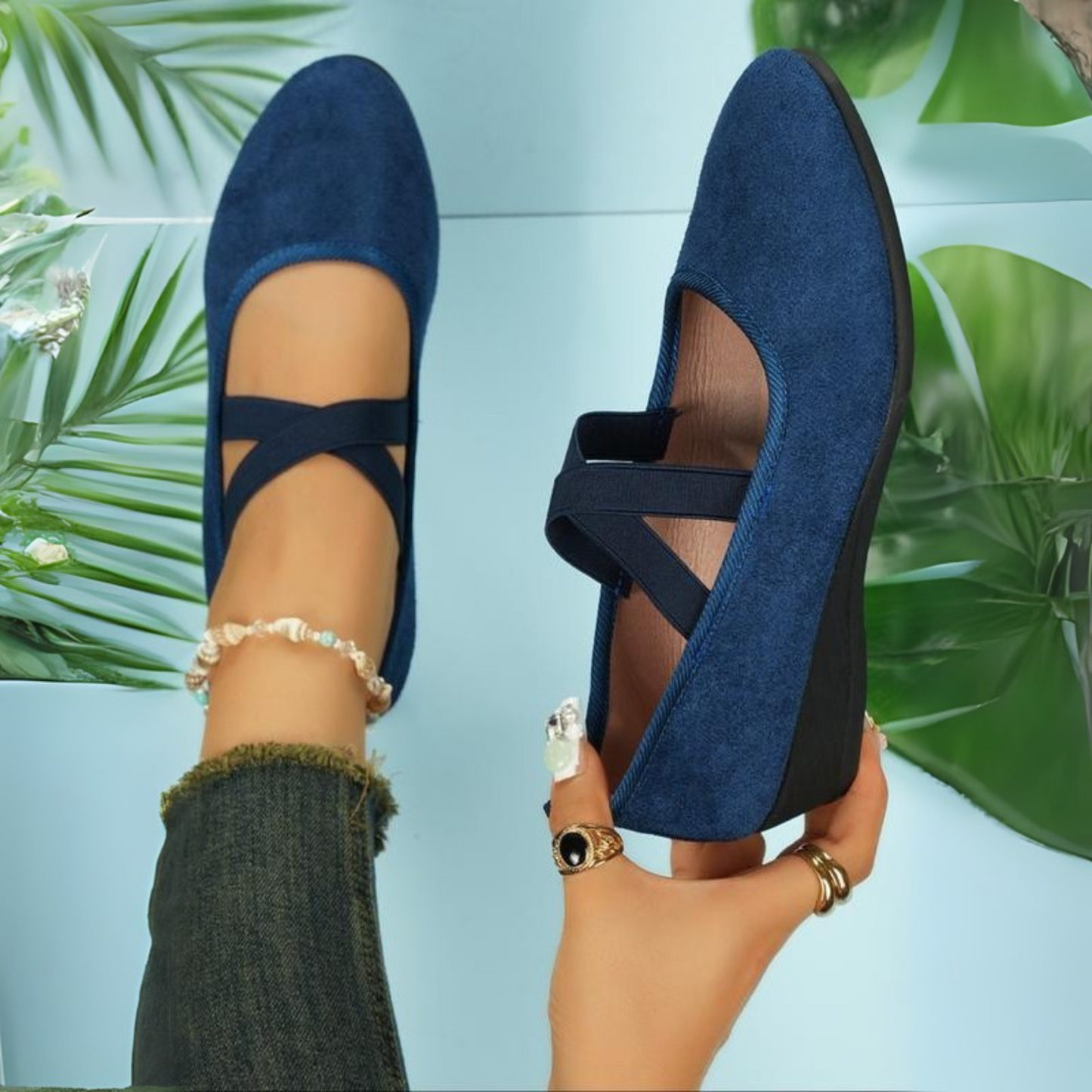 Isabella | Zapatos de Bailarina con Cuña Cerrada