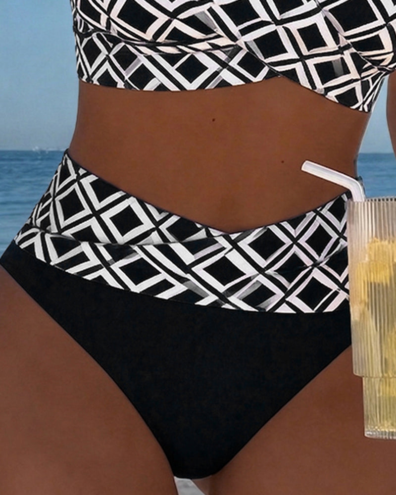 Bikini Dos Piezas Estilo Sujetador Motivo Diamante