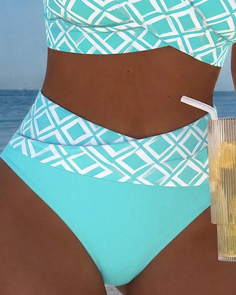 Bikini Dos Piezas Estilo Sujetador Motivo Diamante