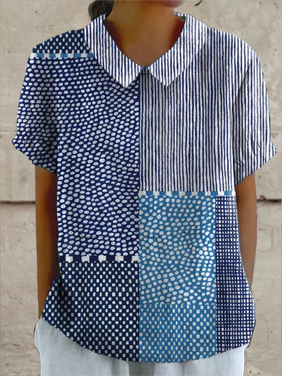 Alicia | Camisa con estampado patchwork