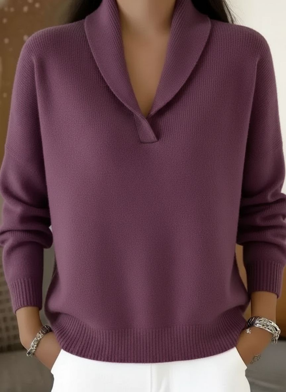 Jade™ | Jersey de Cuello en V