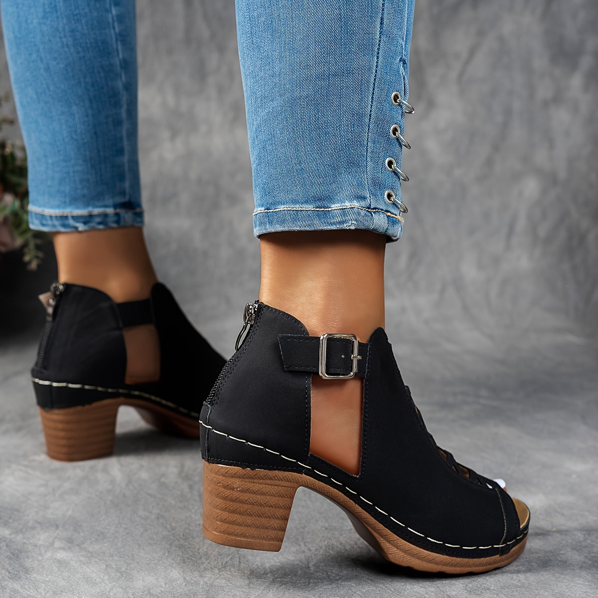 Selin™ | Sandalias con Tacón Trenzado
