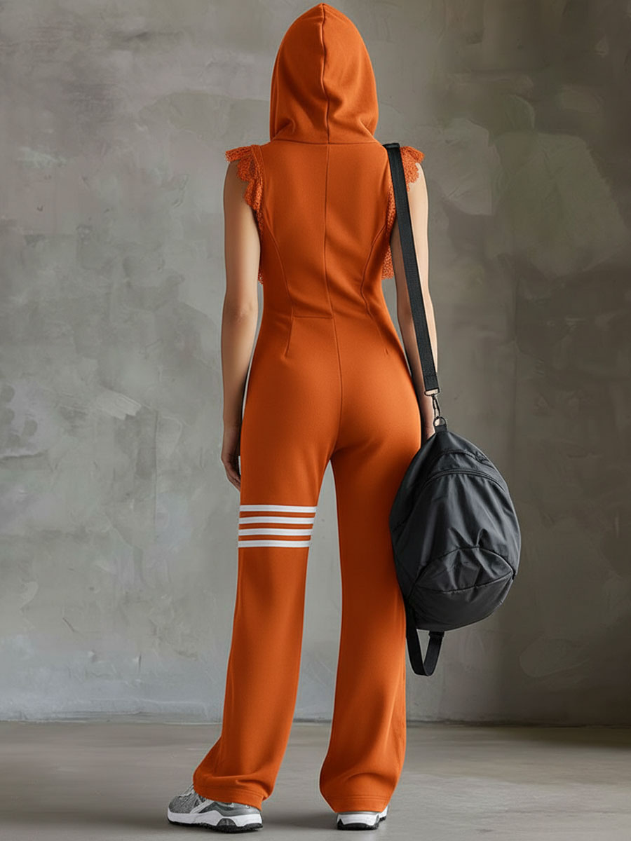 Giada™ | Mono Deportivo Retro con Capucha y Rayas