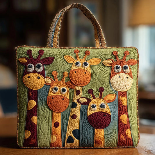 Bolso acolchado con jirafa
