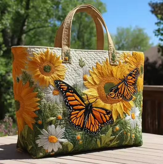 Bolso acolchado hecho a mano de estilo primaveral