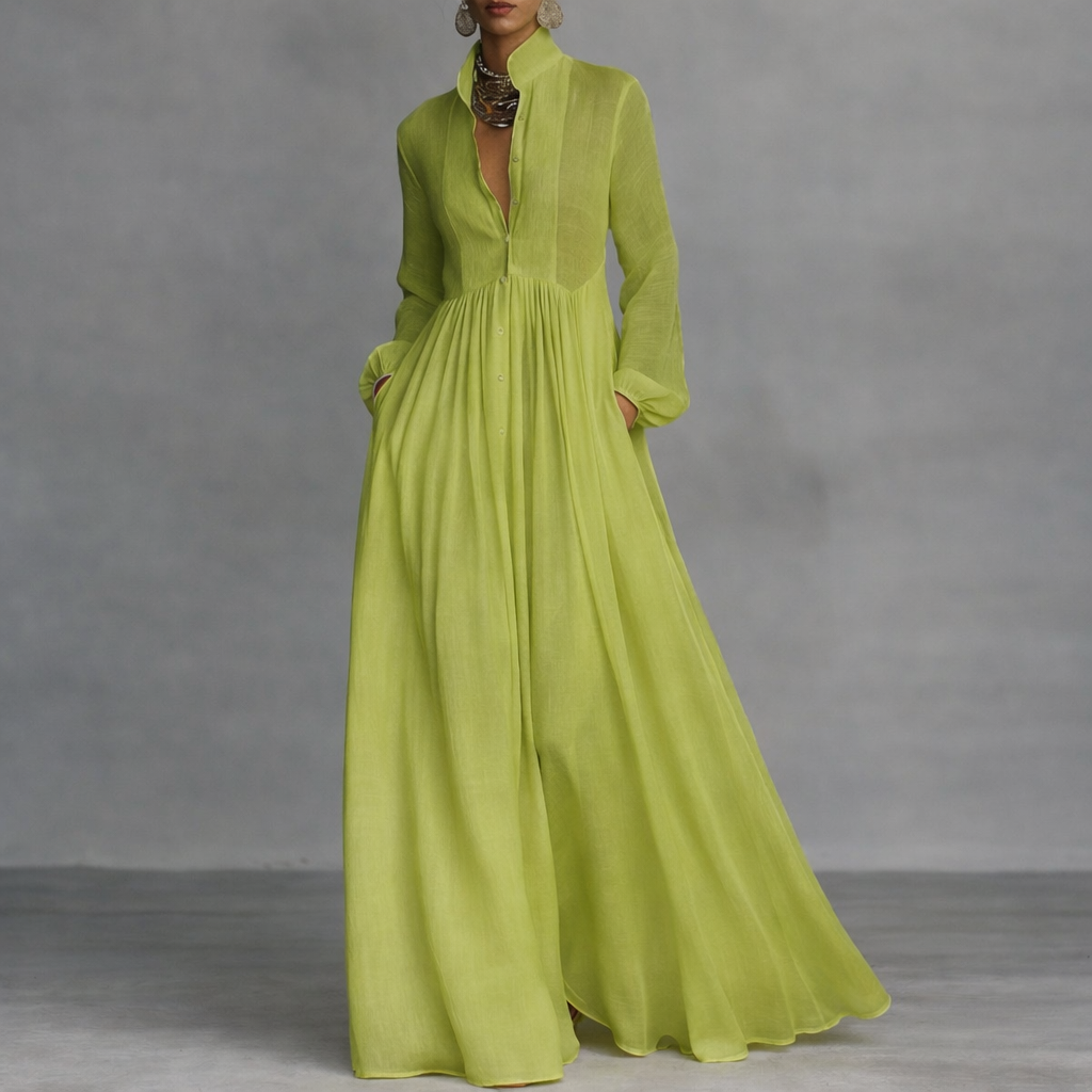 Cristina| Vestido maxi fluido