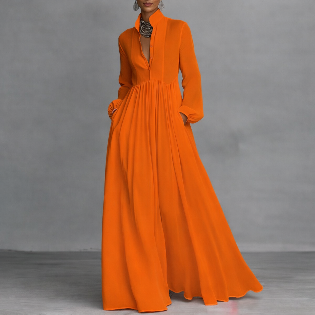 Cristina| Vestido maxi fluido