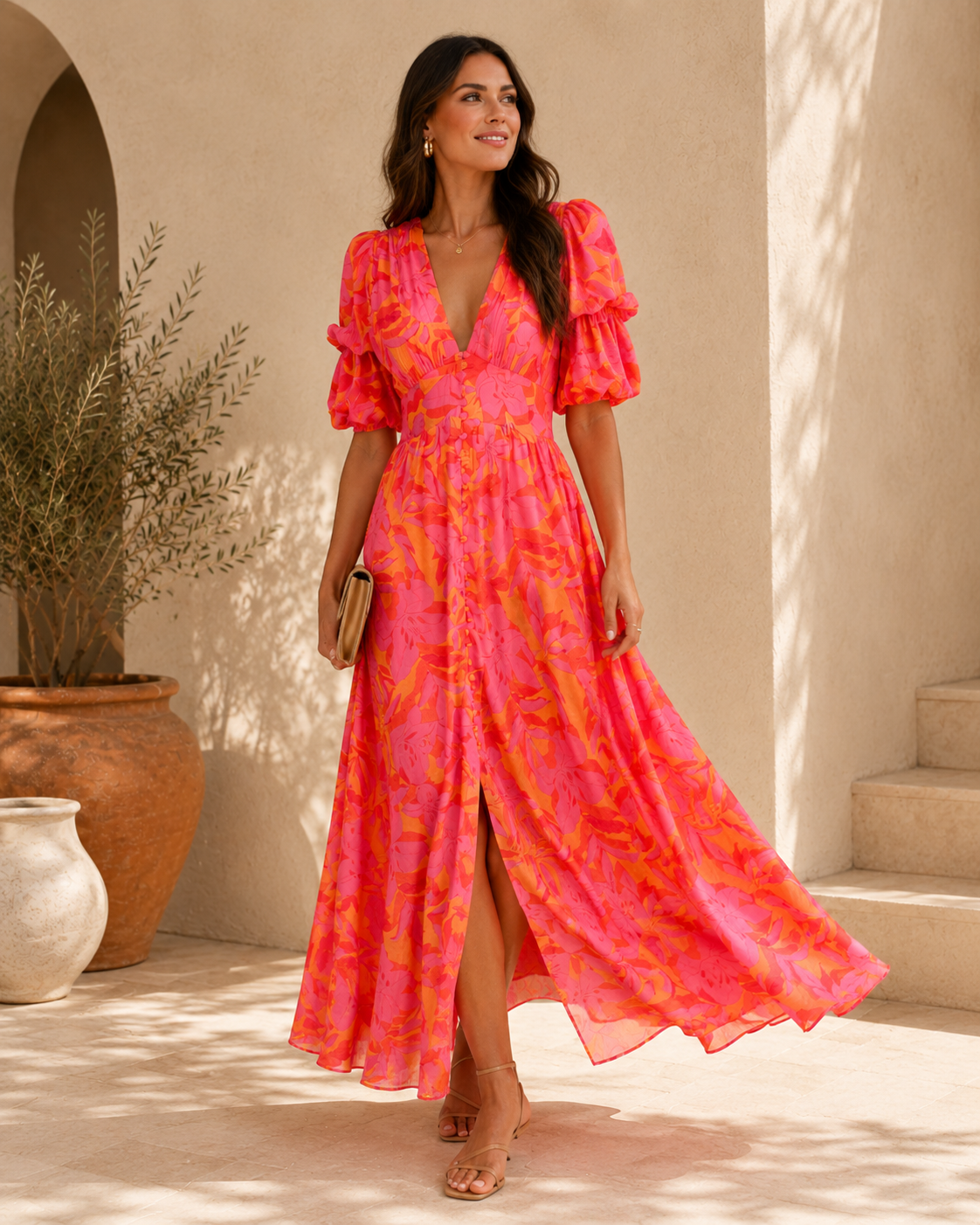 Vestido Maxi Carla | Tropical Radiance