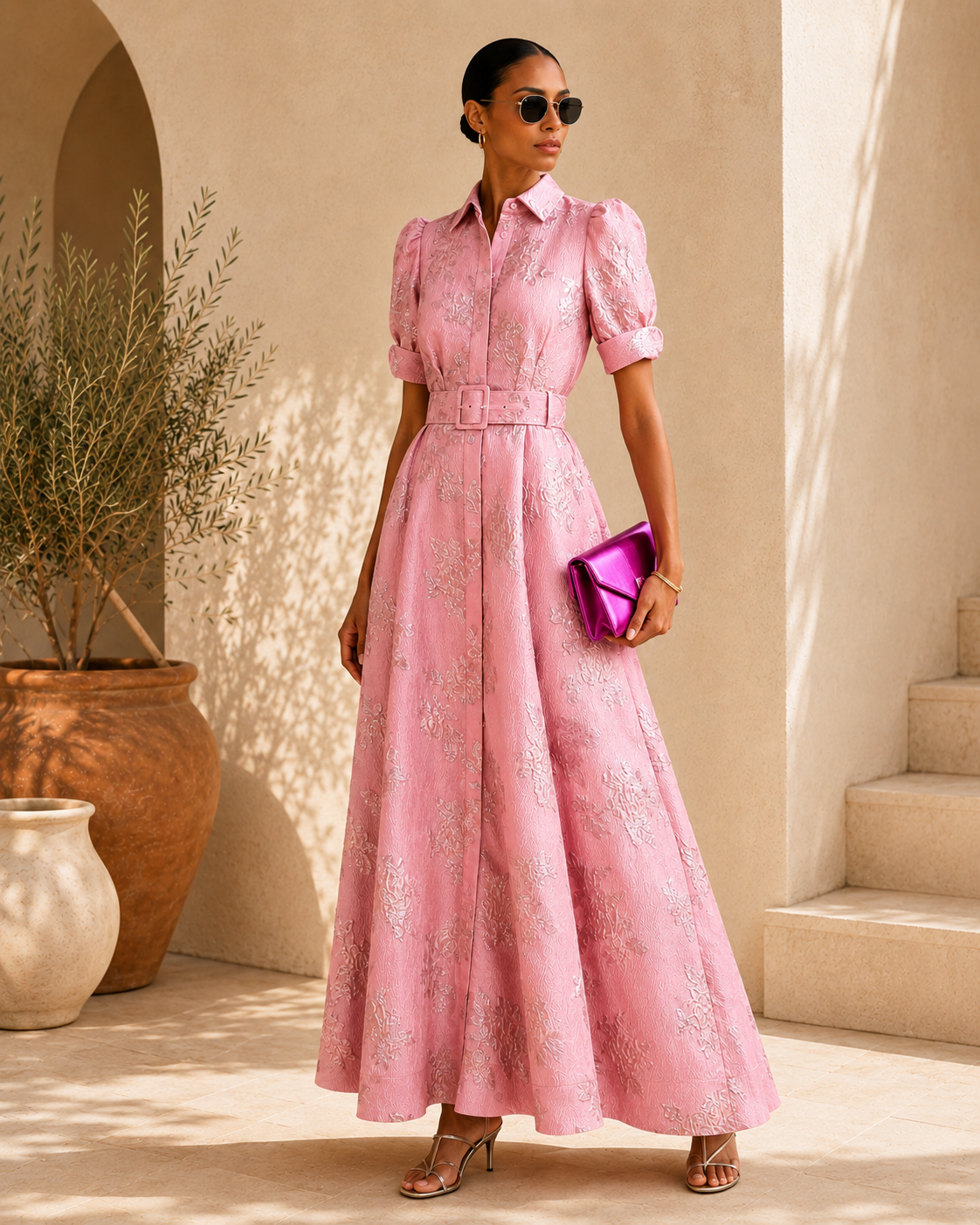 Anabella - Vestido corto con mangas abullonadas