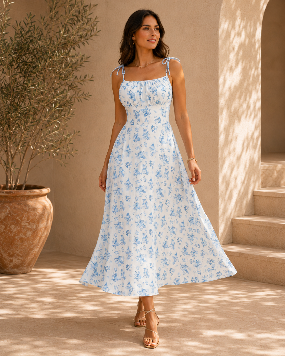Naomi™ | Vestido floral ligero con tirantes finos