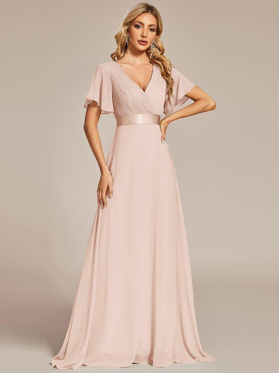 Mónica™ | Vestido Largo Imperio con Mangas Mariposa