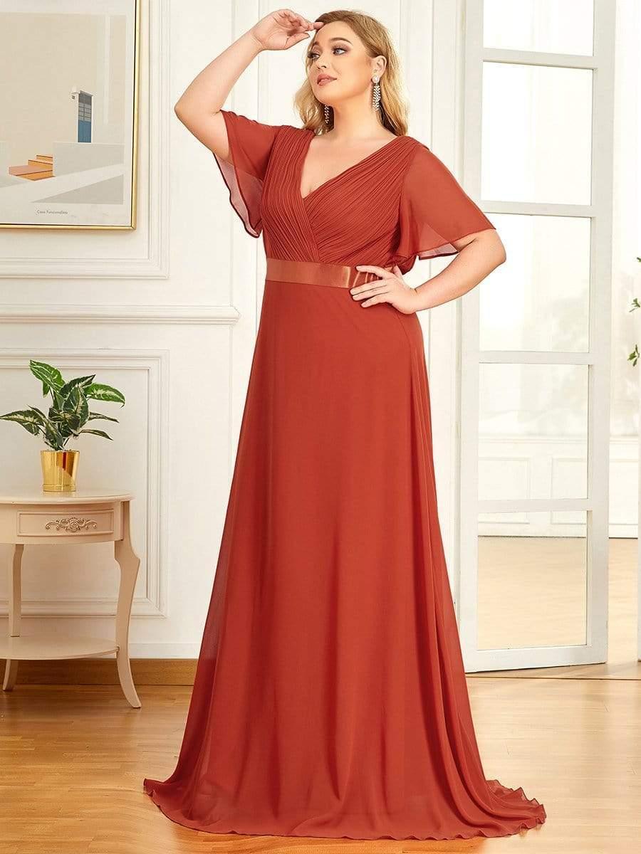 Mónica™ | Vestido Largo Imperio con Mangas Mariposa