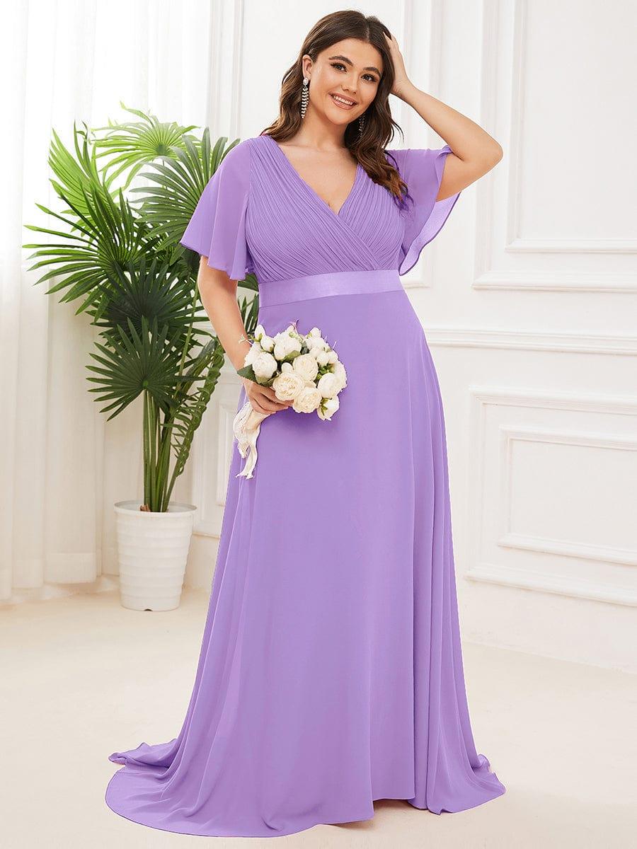 Mónica™ | Vestido Largo Imperio con Mangas Mariposa