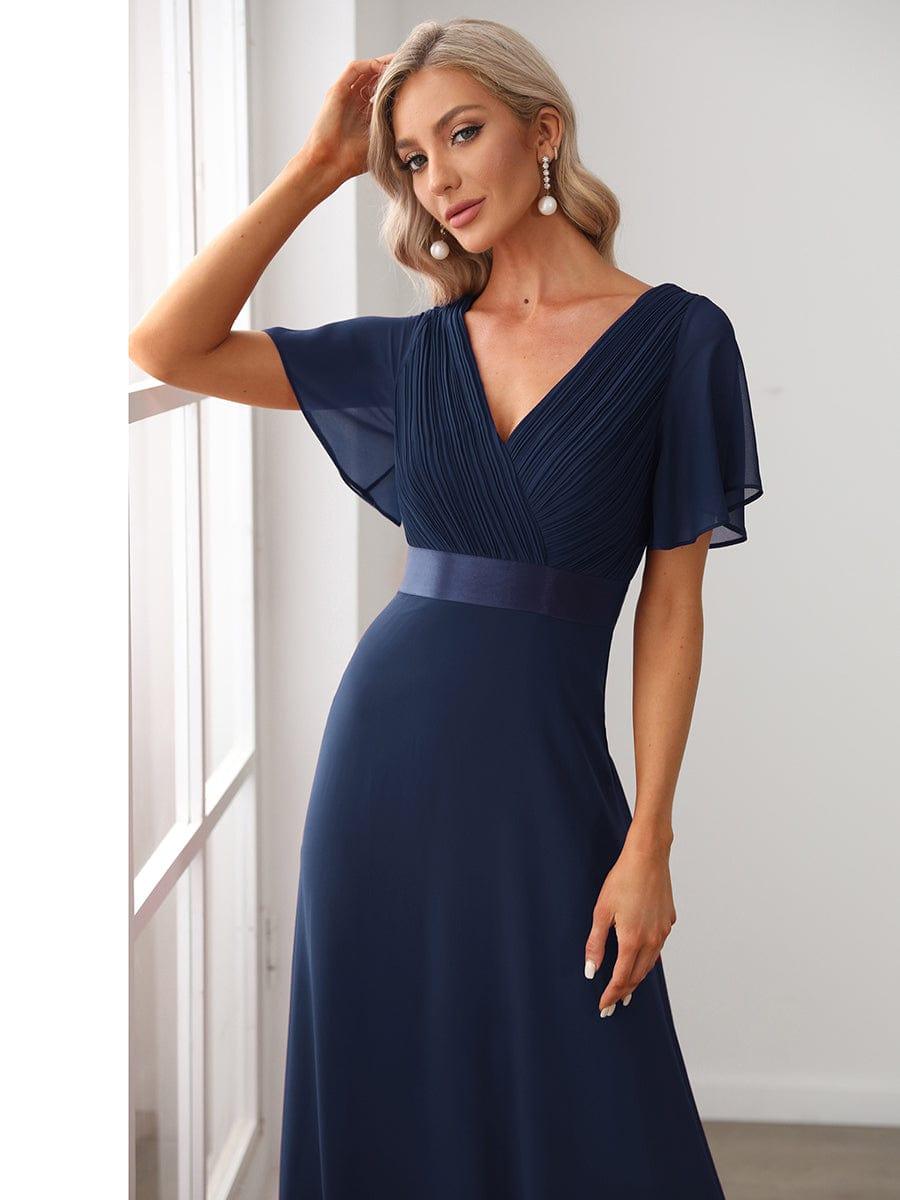 Mónica™ | Vestido Largo Imperio con Mangas Mariposa