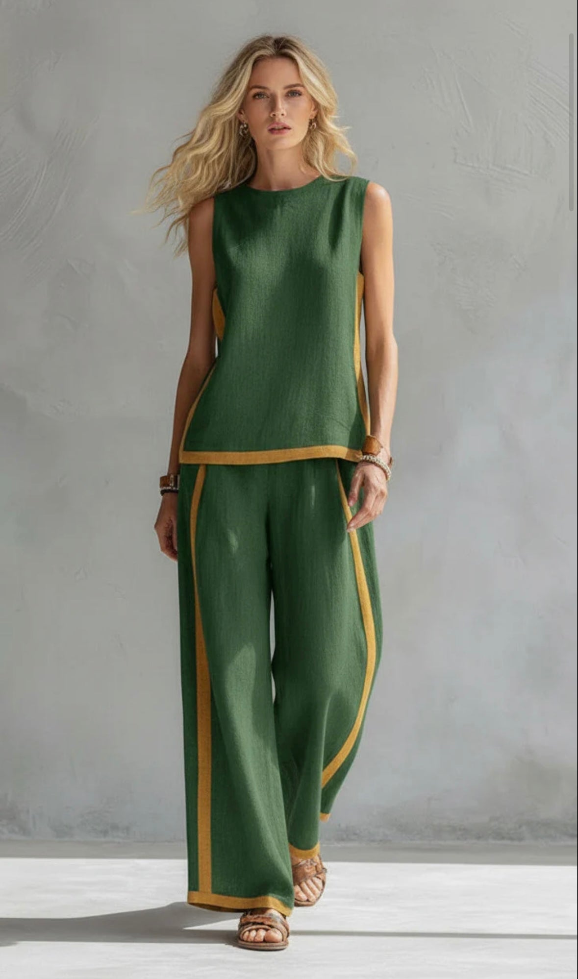 Leila™ | Conjunto Elegante de Dos Piezas Chaleco y Pantalón Ancho