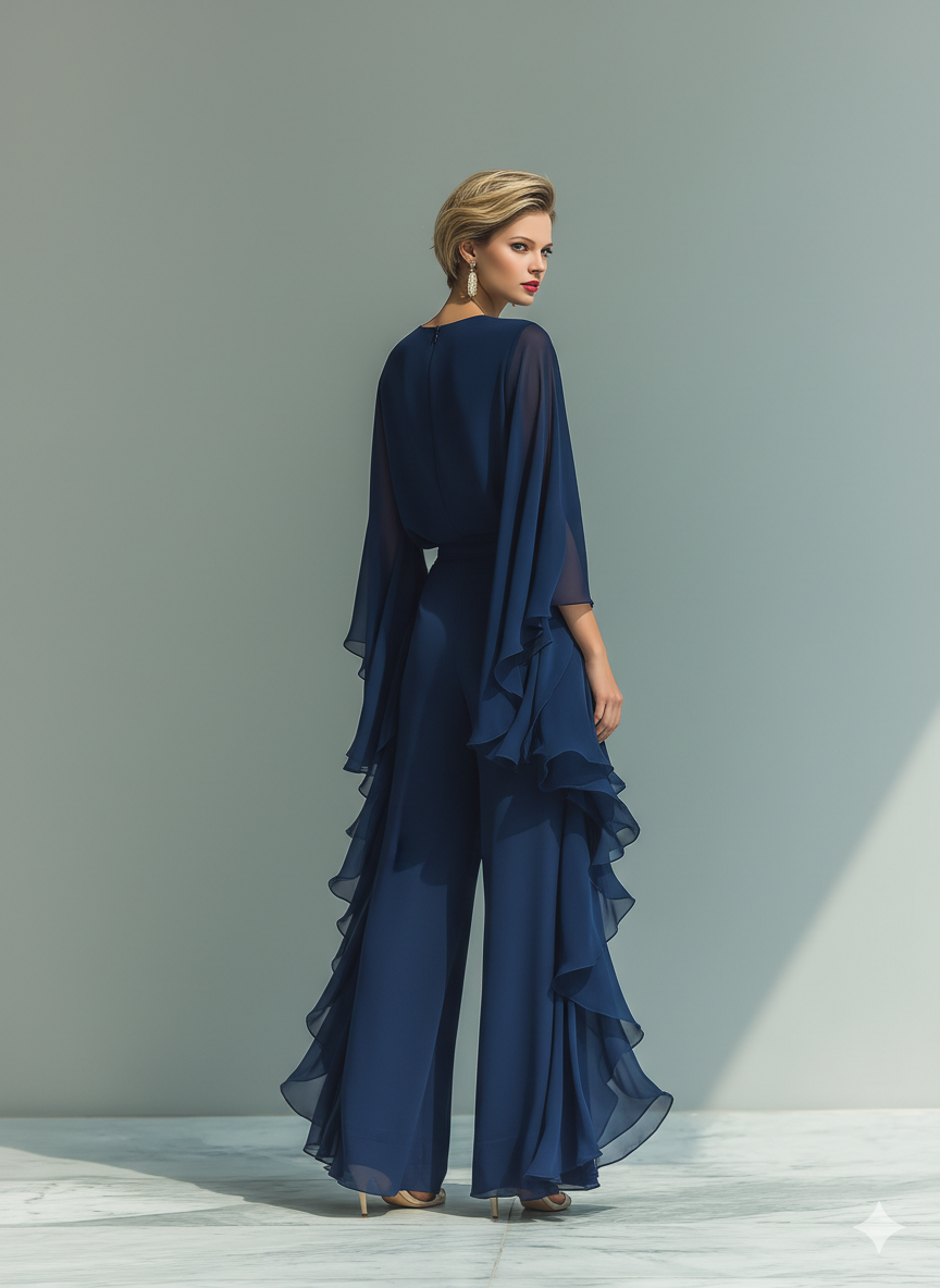Conjunto azul marino vista lateral