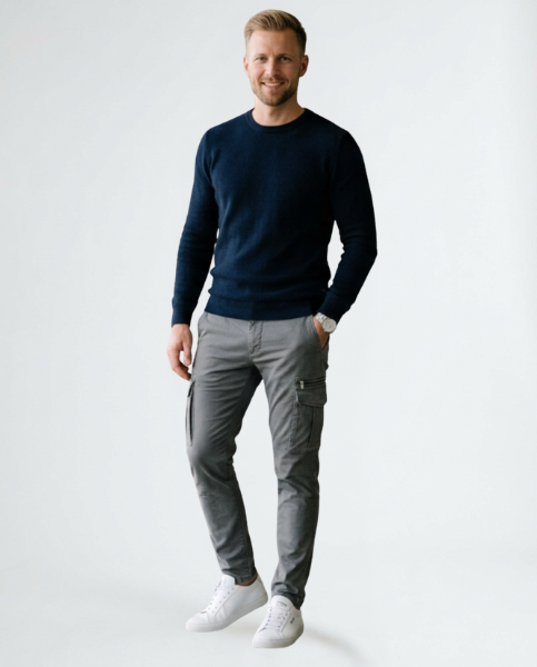 Luis| Pantalones cargo elásticos de alta gama para hombre