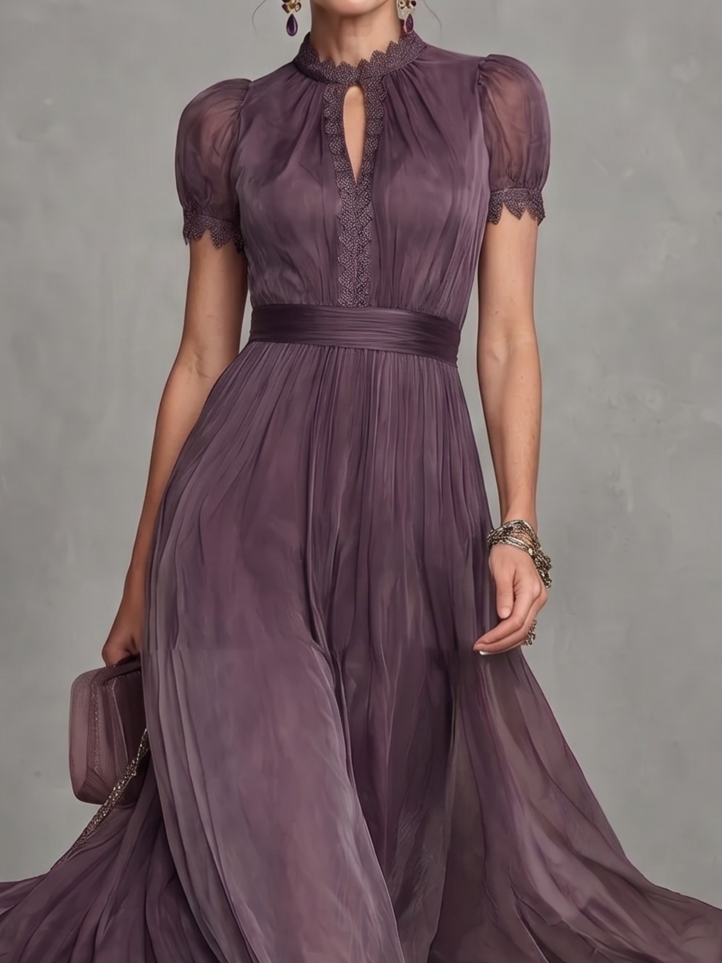 Ashley | Vestido Maxi Elegante de Chifón