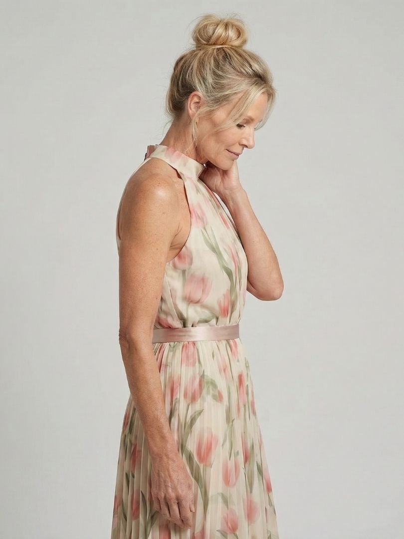 Aurelle | Vestido Midi Floral Halter