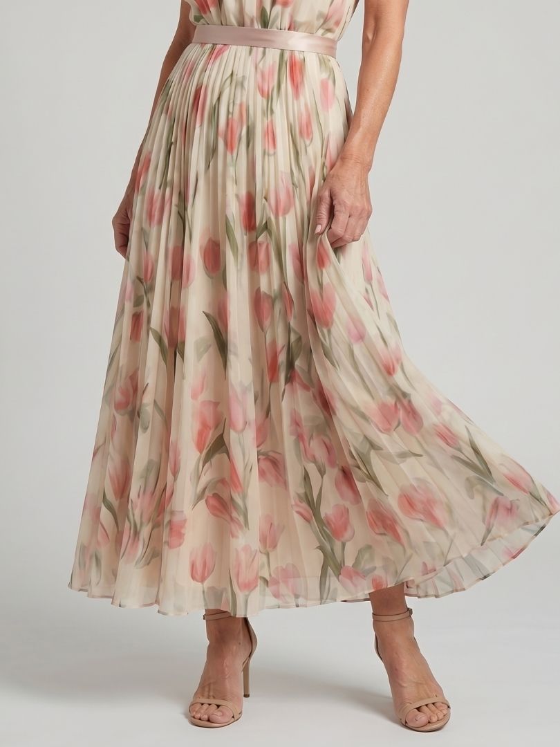 Aurelle | Vestido Midi Floral Halter