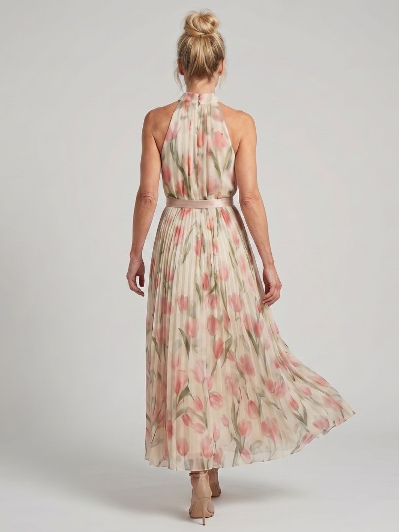 Aurelle | Vestido Midi Floral Halter