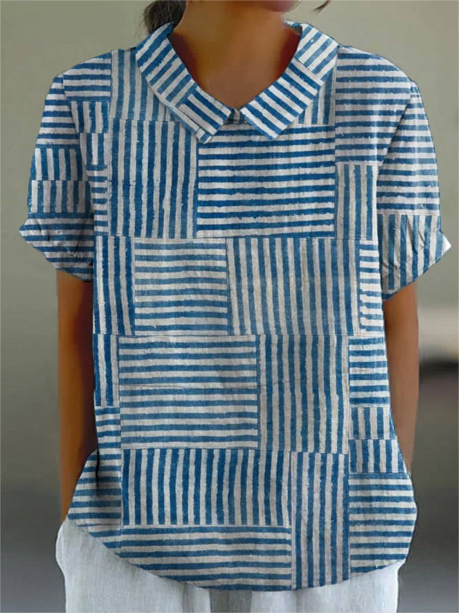 Amelia | Camisa patchwork de rayas