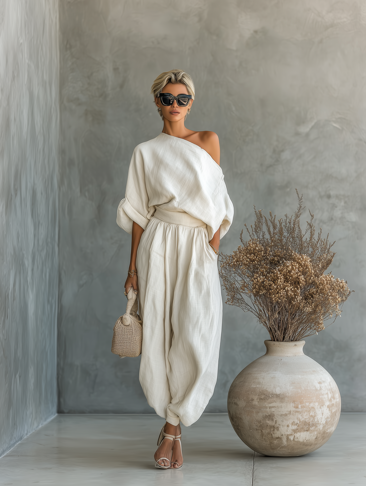 Lisa™ | Conjunto Top Hombros Descubiertos y Pantalón Entallado