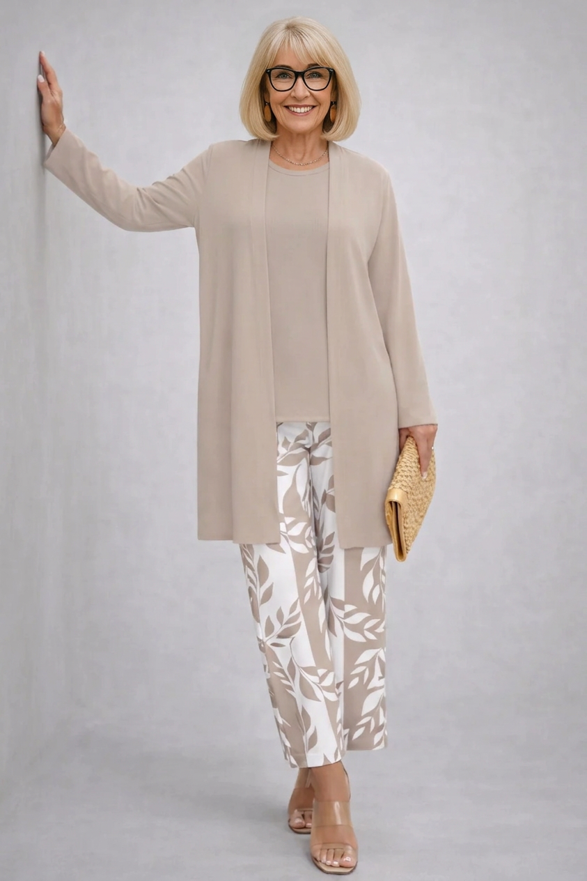 Erynn conjunto tres piezas beige