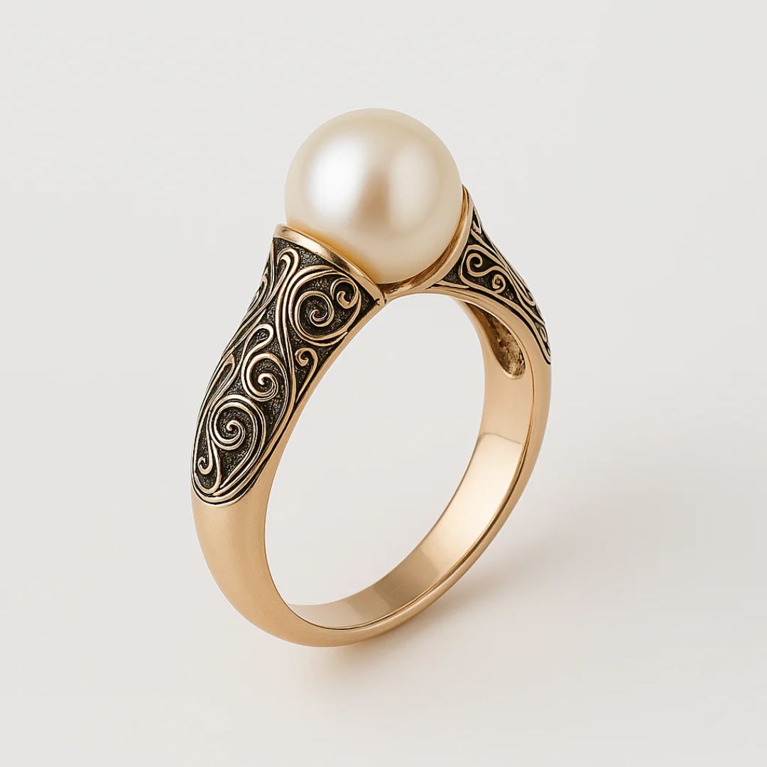 Anillo vintage de perla