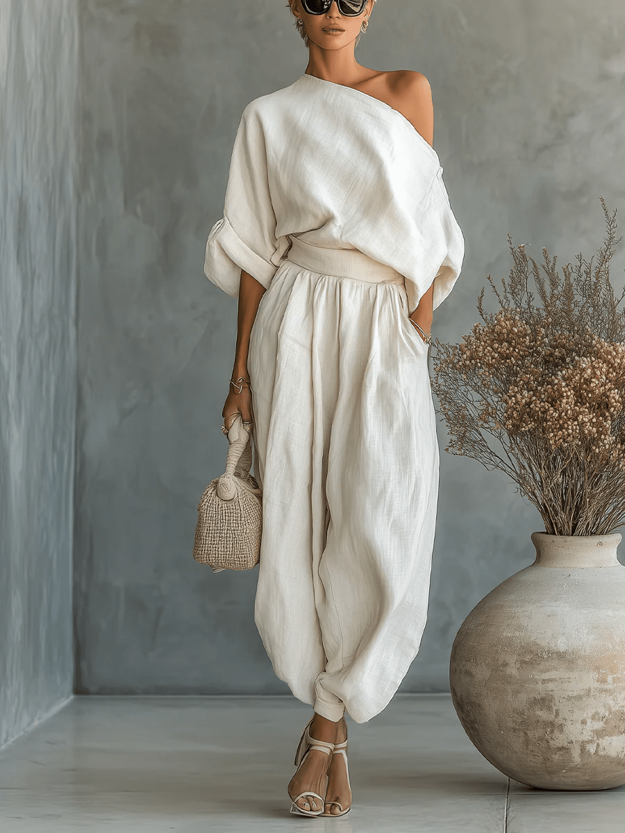 Mila™ || Conjunto de 2 piezas con hombros descubiertos
