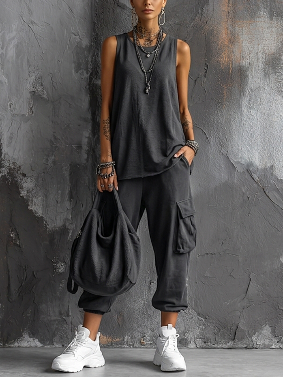 Noemi conjunto casual gris