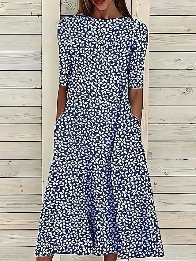 Annie vestido coastal bloom azul